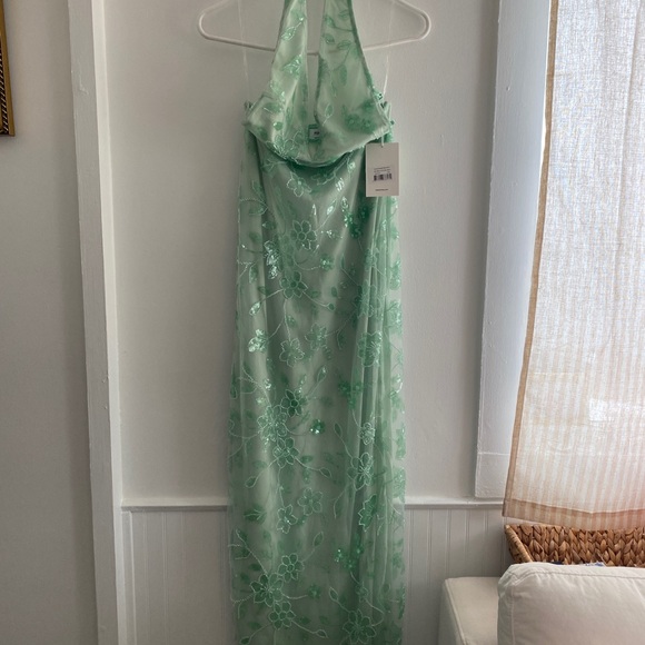 Cydney Beaded Dress - Green/Sage Maxi Dress Formal US 2/AU6 - Picture 4 of 5